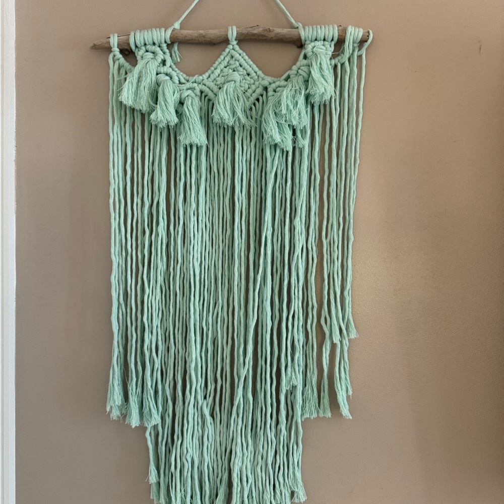 Mint Green Macrame Wall Hanging